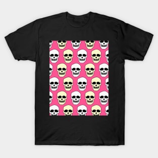 Skull pattern in pink T-Shirt